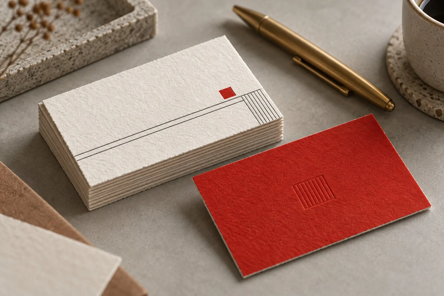 Name cards, front and back